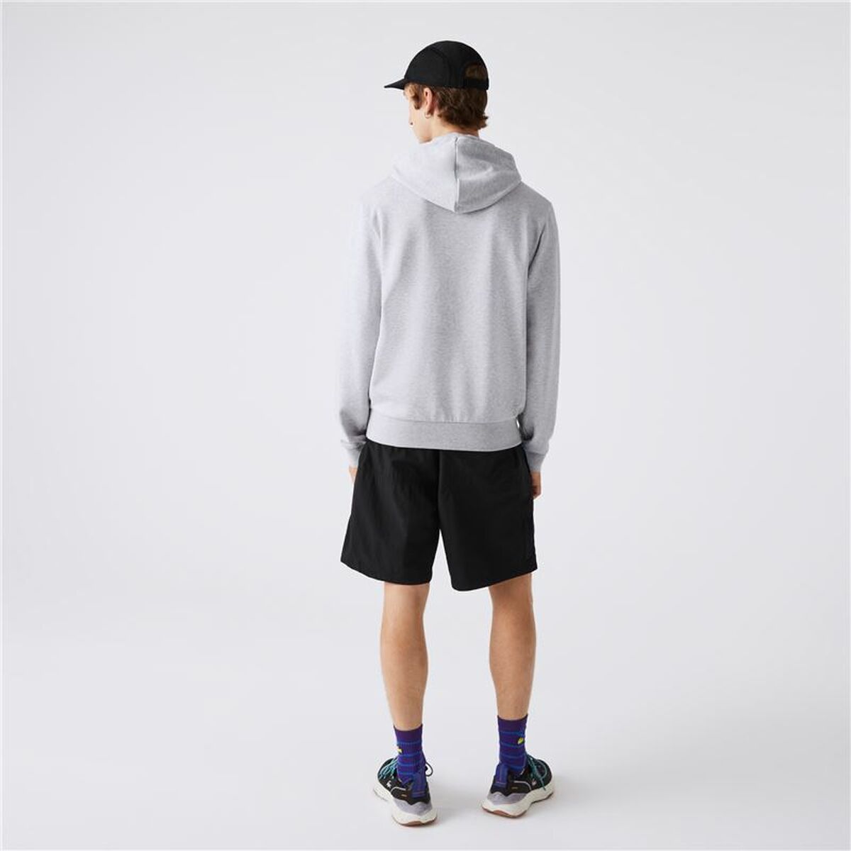 Erkek Kapüşonlu Sweatshirt Lacoste Çevre Dostu Açık Gri-4