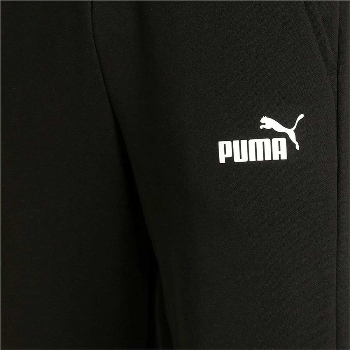 Puma Essentials Logo Black Men's Long Sweatpants-3