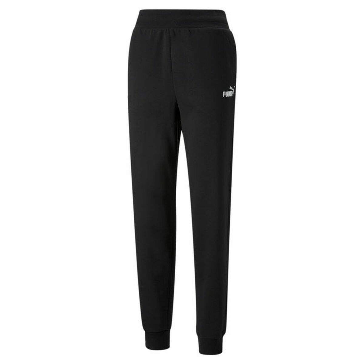 Adult Sweatpants Puma ESS + Embroidery High-Waist Woman Black-2