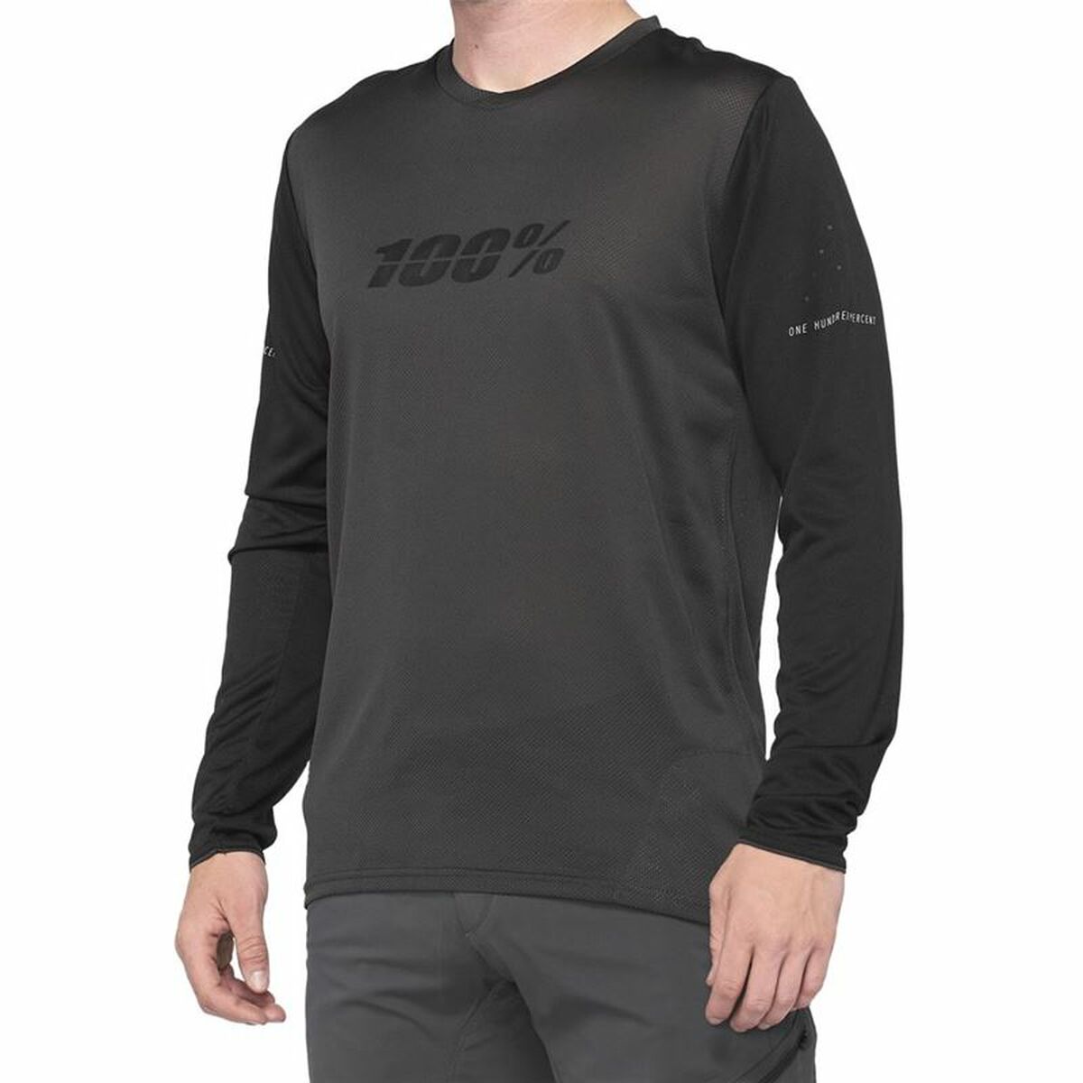 Men's 100% Ridecamp Long Sleeve T-Shirt Black Cycling-2