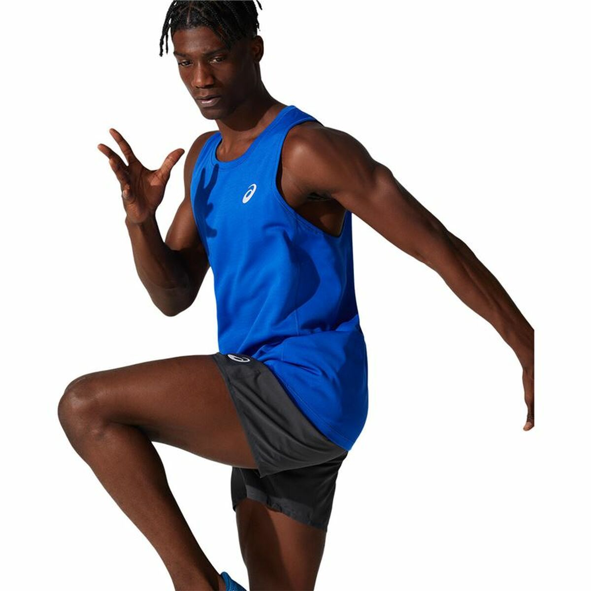 Мужская футболка без рукавов Asics Core Singlet Синий-3