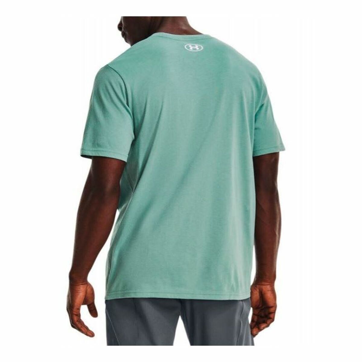 短袖衬衫男子Under Armour Camo Boxed Logo Aquamarine-3