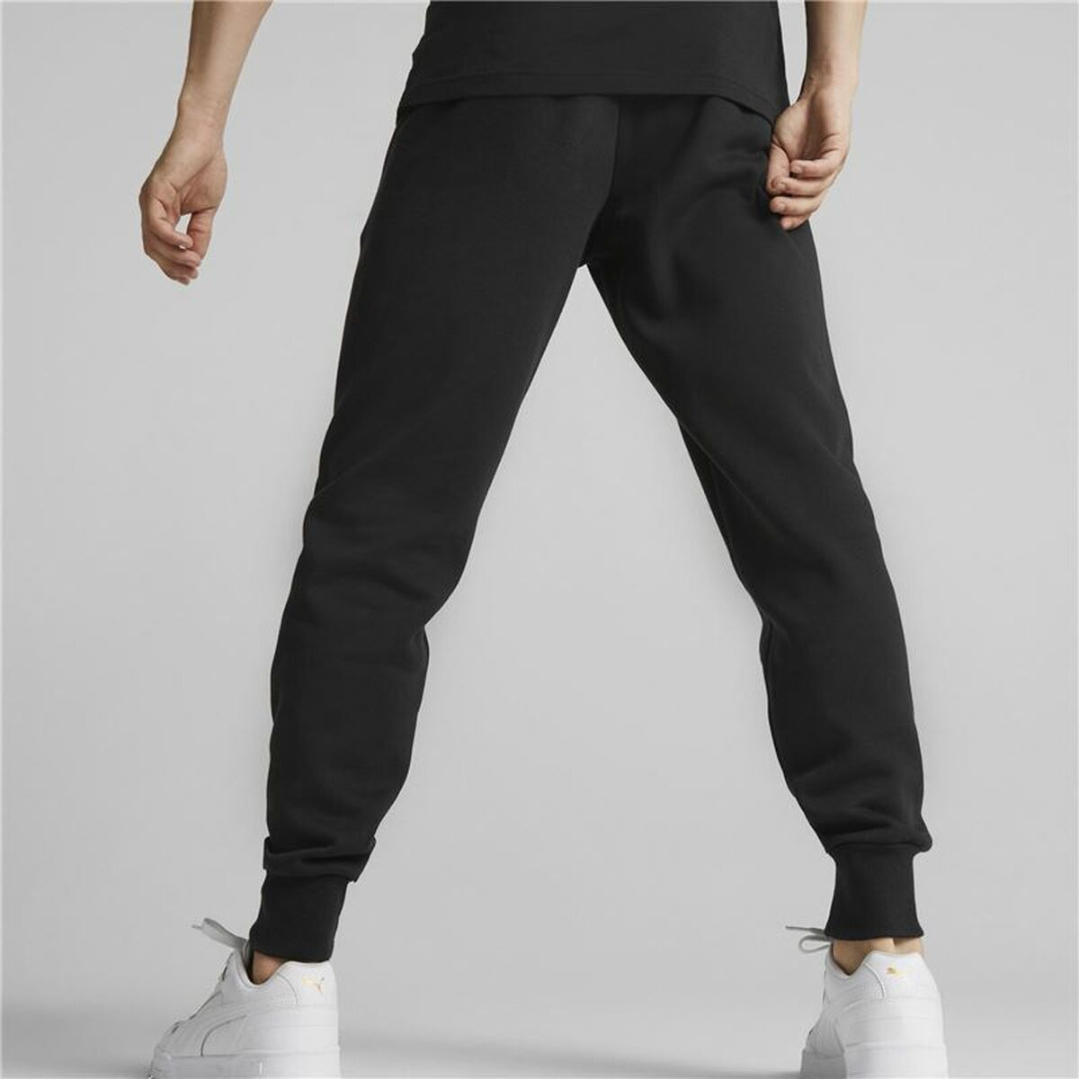 Puma ESS + 2 Col Logo Black Men's Long Sweatpants-4