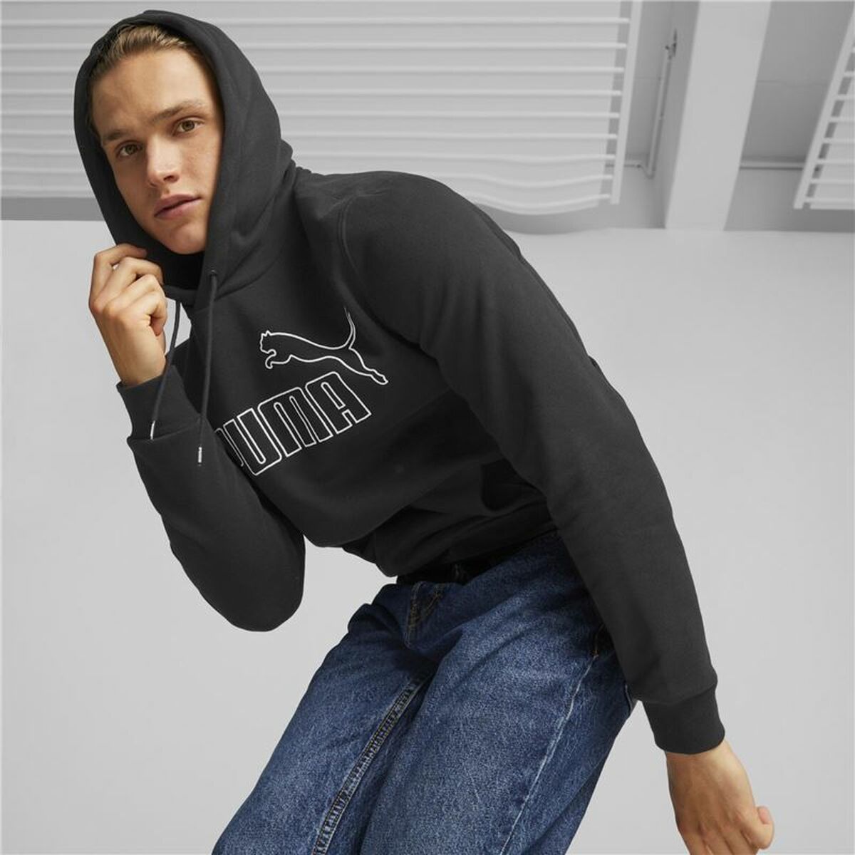 Hoodie Erkek Puma Siyah-3