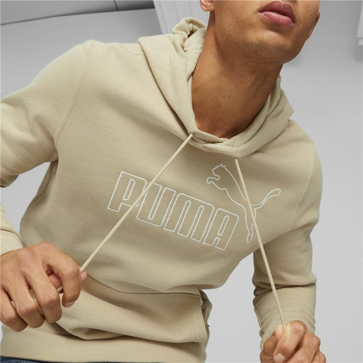 Erkek Puma Bej Hoodie-4
