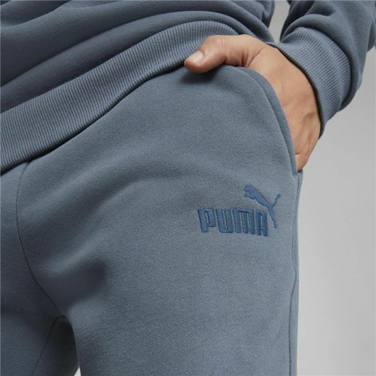 Puma Elevated Light Blue Men's Long Sweatpants-6