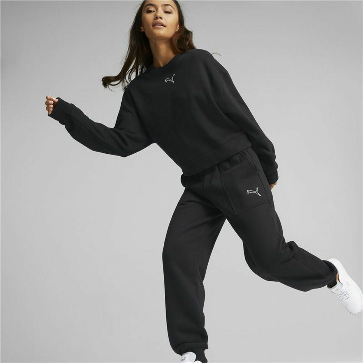 Женский спортивный костюм Puma Loungewear Чёрный-3