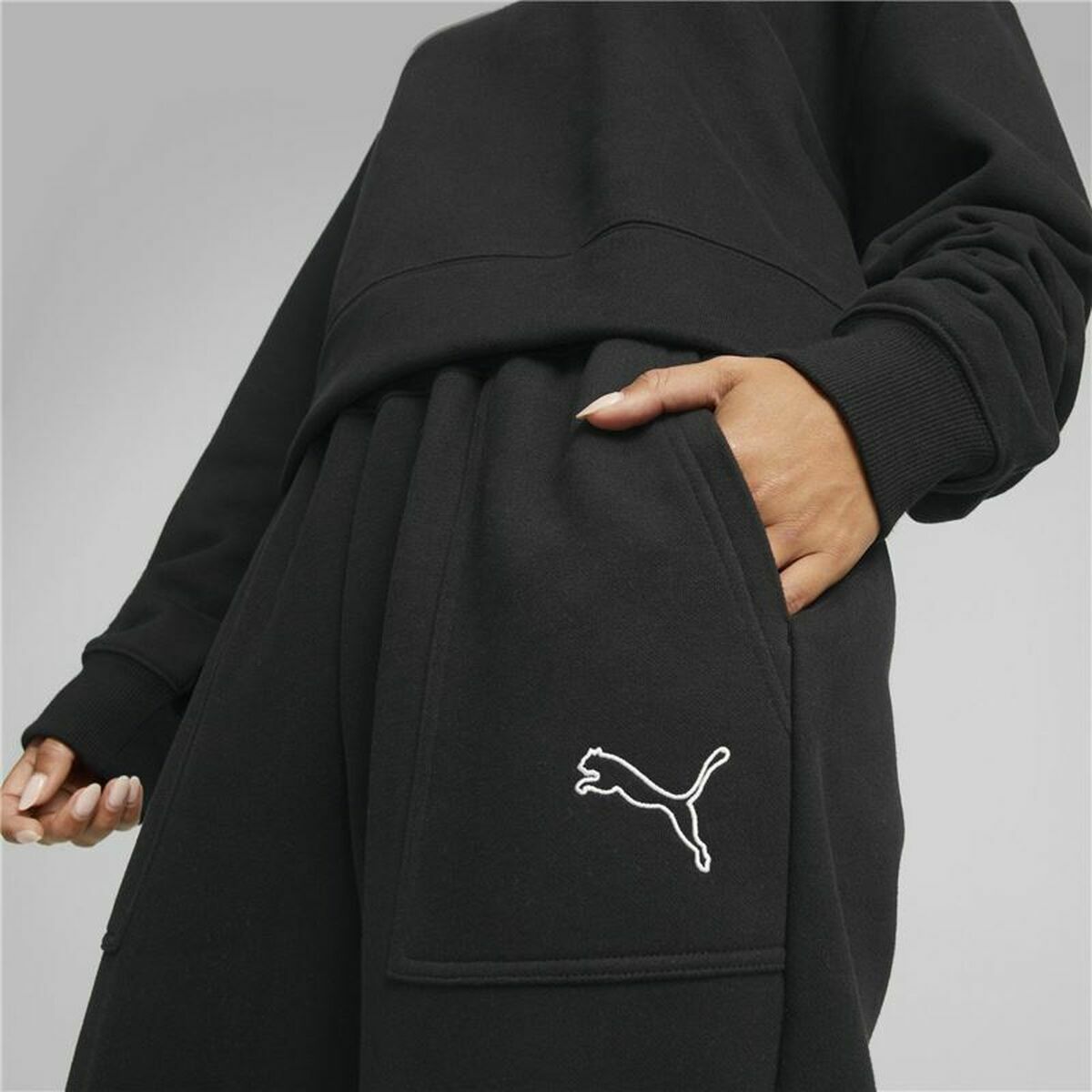 Женский спортивный костюм Puma Loungewear Чёрный-4