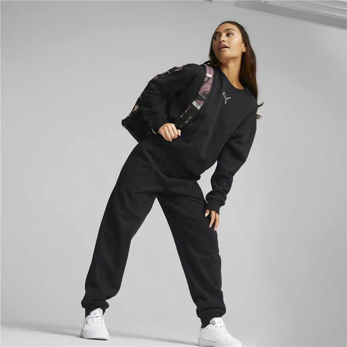 Женский спортивный костюм Puma Loungewear Чёрный-6