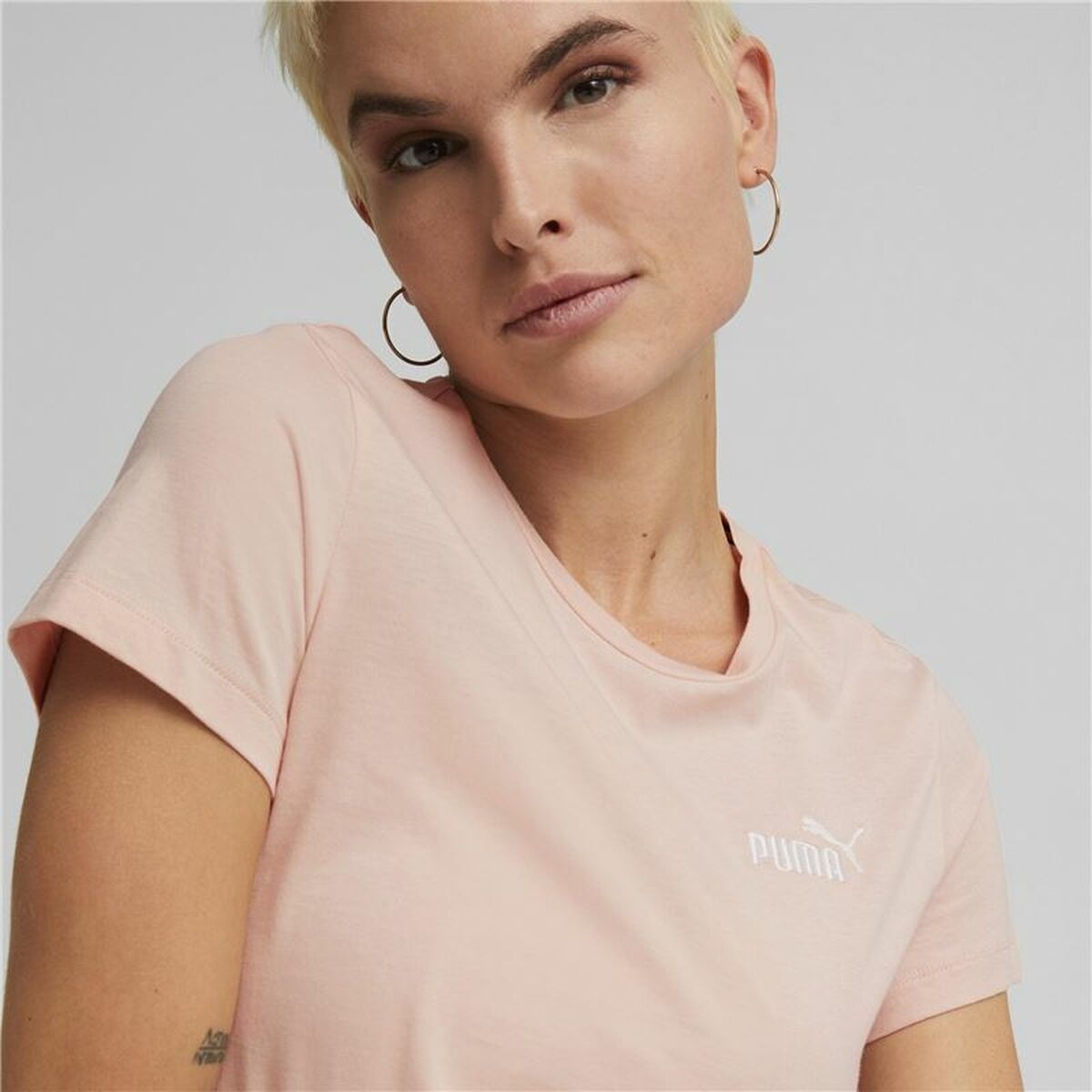 レディース半袖Tシャツプーマライトピンク-3