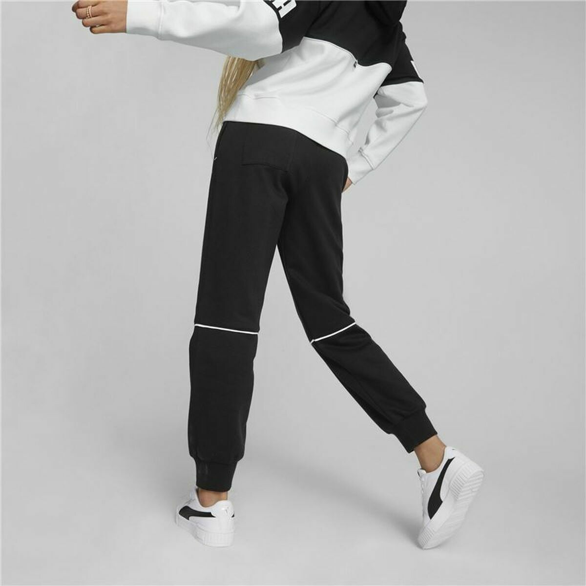 成人运动裤Puma Colorblock Black Woman-4