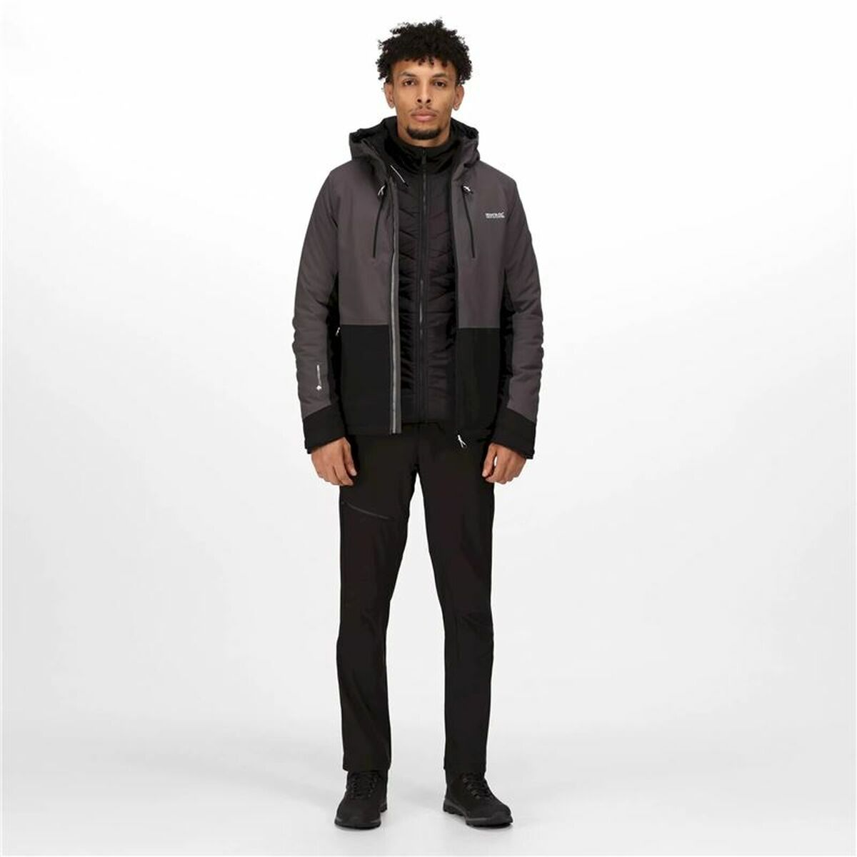 Men's Sports Jacket Regatta Highton Str III Dark Grey Hooded-5