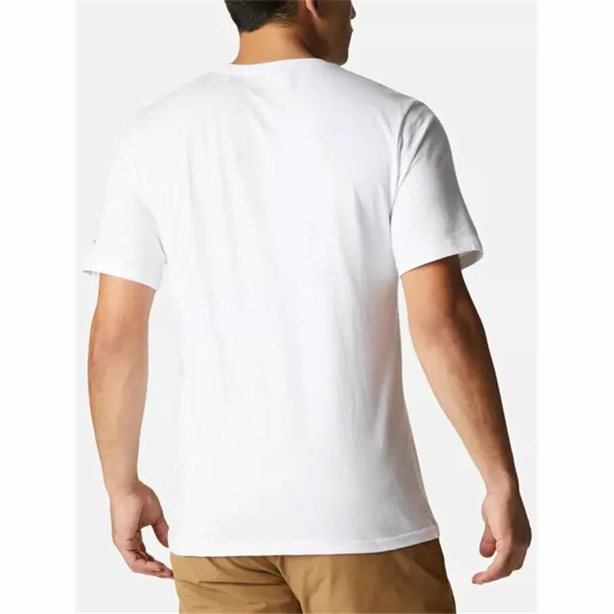 メンズコロンビアホワイトショートスリーブTシャツ-2
