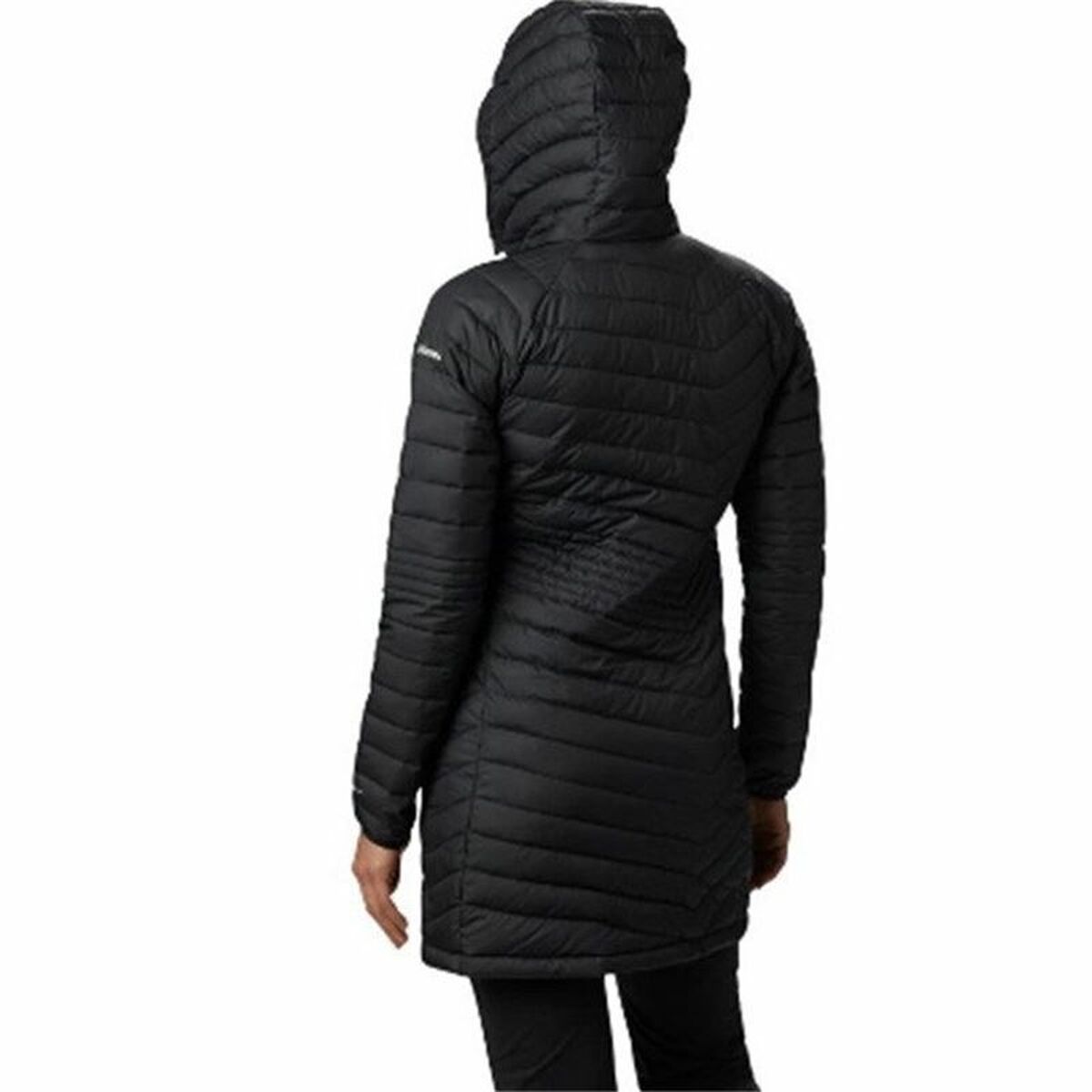 Women's Columbia Powder Lite Sports Jacket Hooded Black-2
