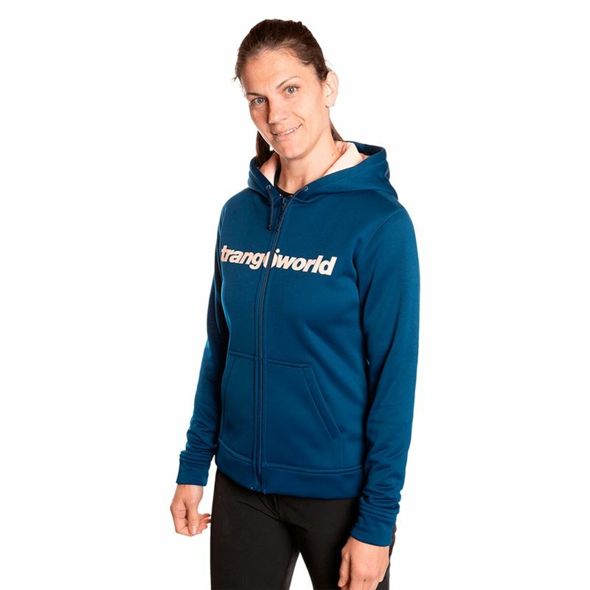 Trangoworld Liena Women's Sports Jacket Hooded Blue-4