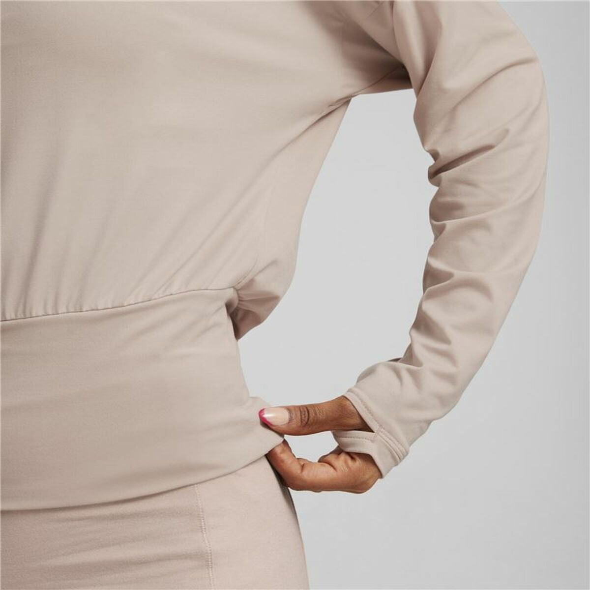 Women's Hooded Sweatshirt Puma Studio Yogini Lite Salmon-4