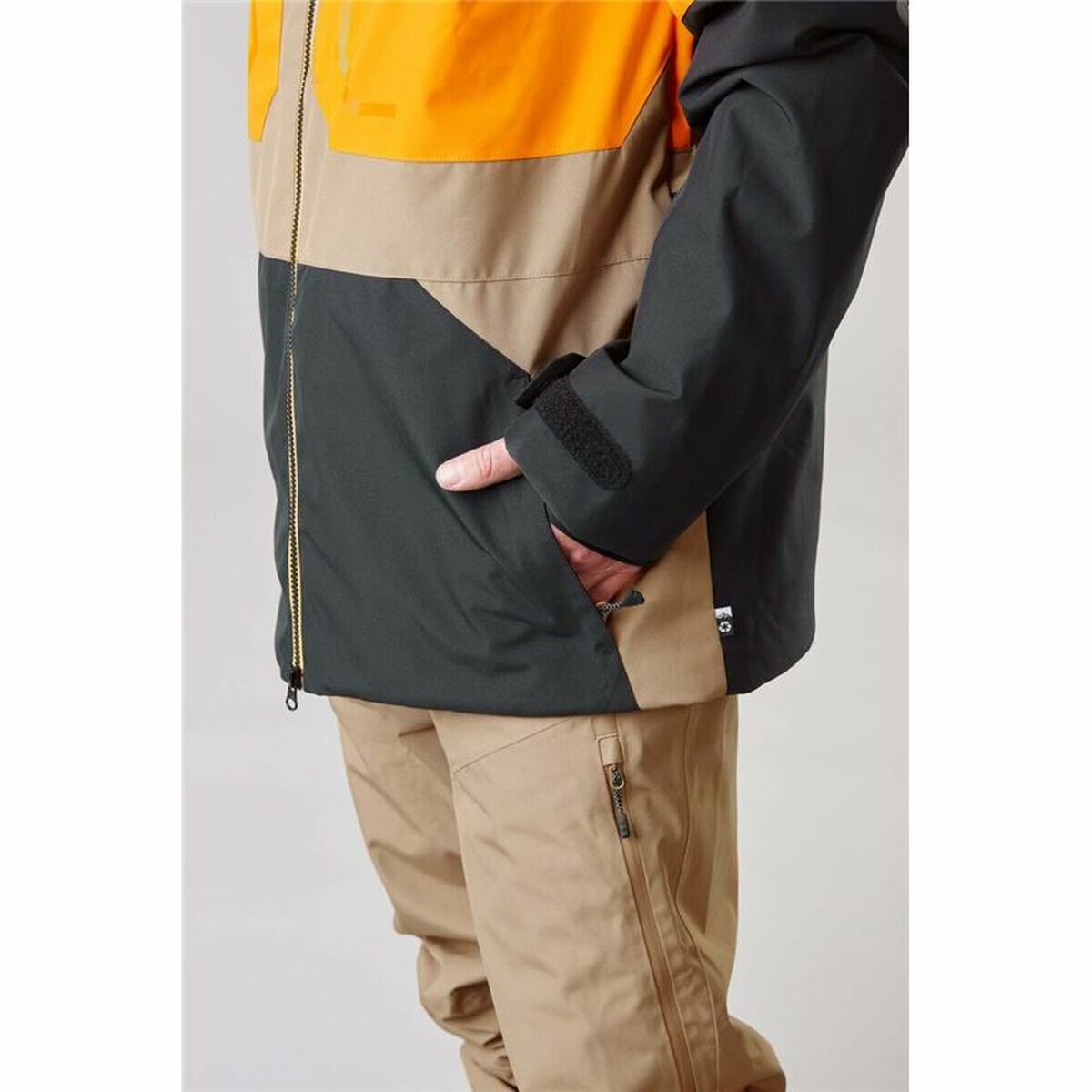 Ski Jacket Picture Elfyn Light Brown Men's-2