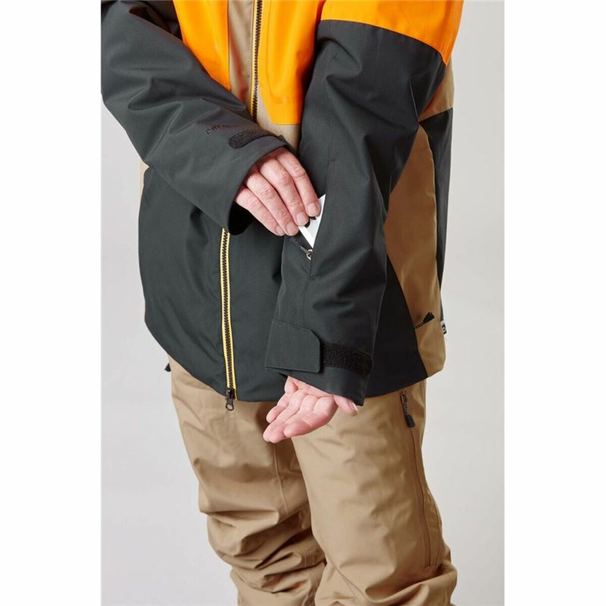 Ski Jacket Picture Elfyn Light Brown Men's-4