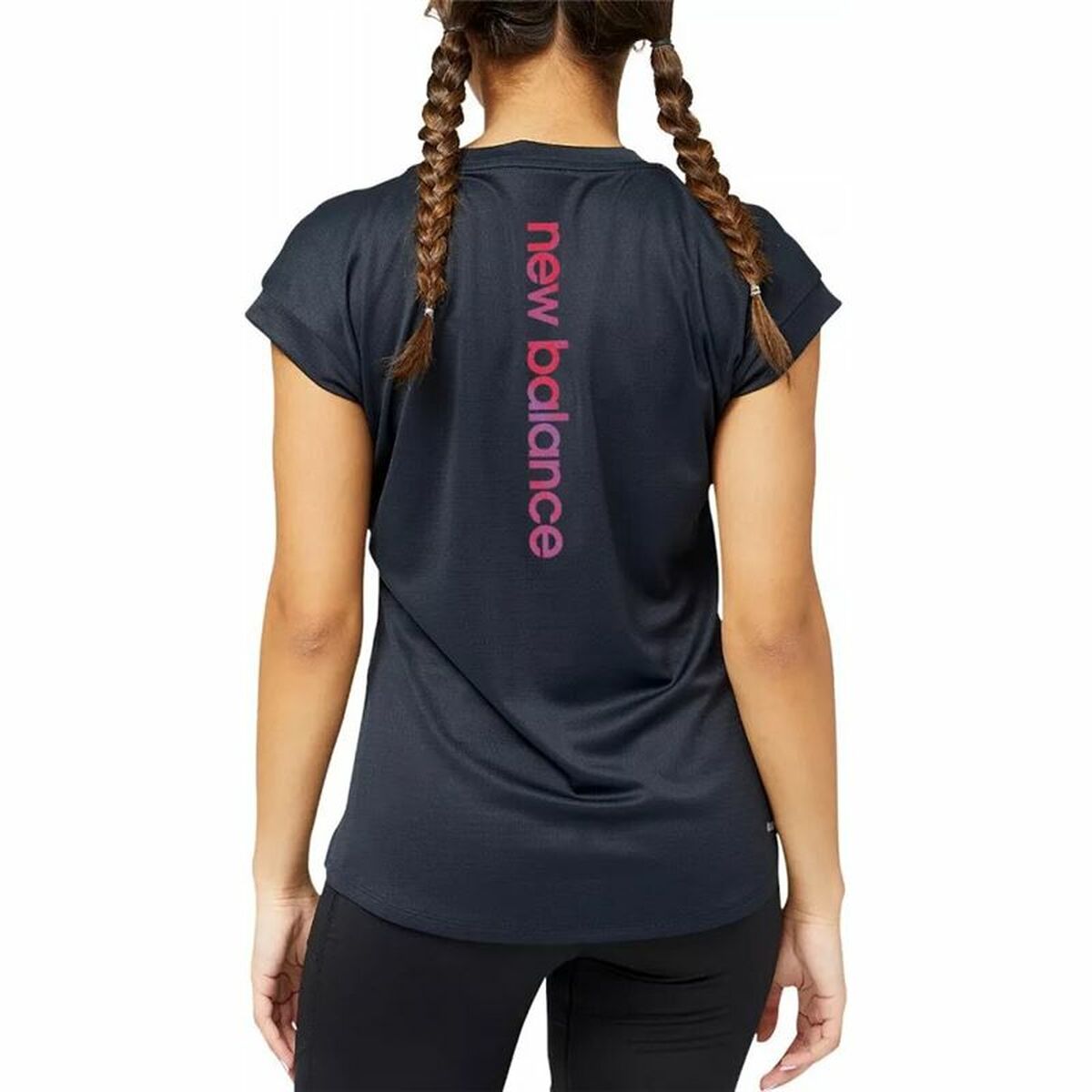 Women's Short Sleeve T-Shirt New Balance Impact AT N-Vent Black-2