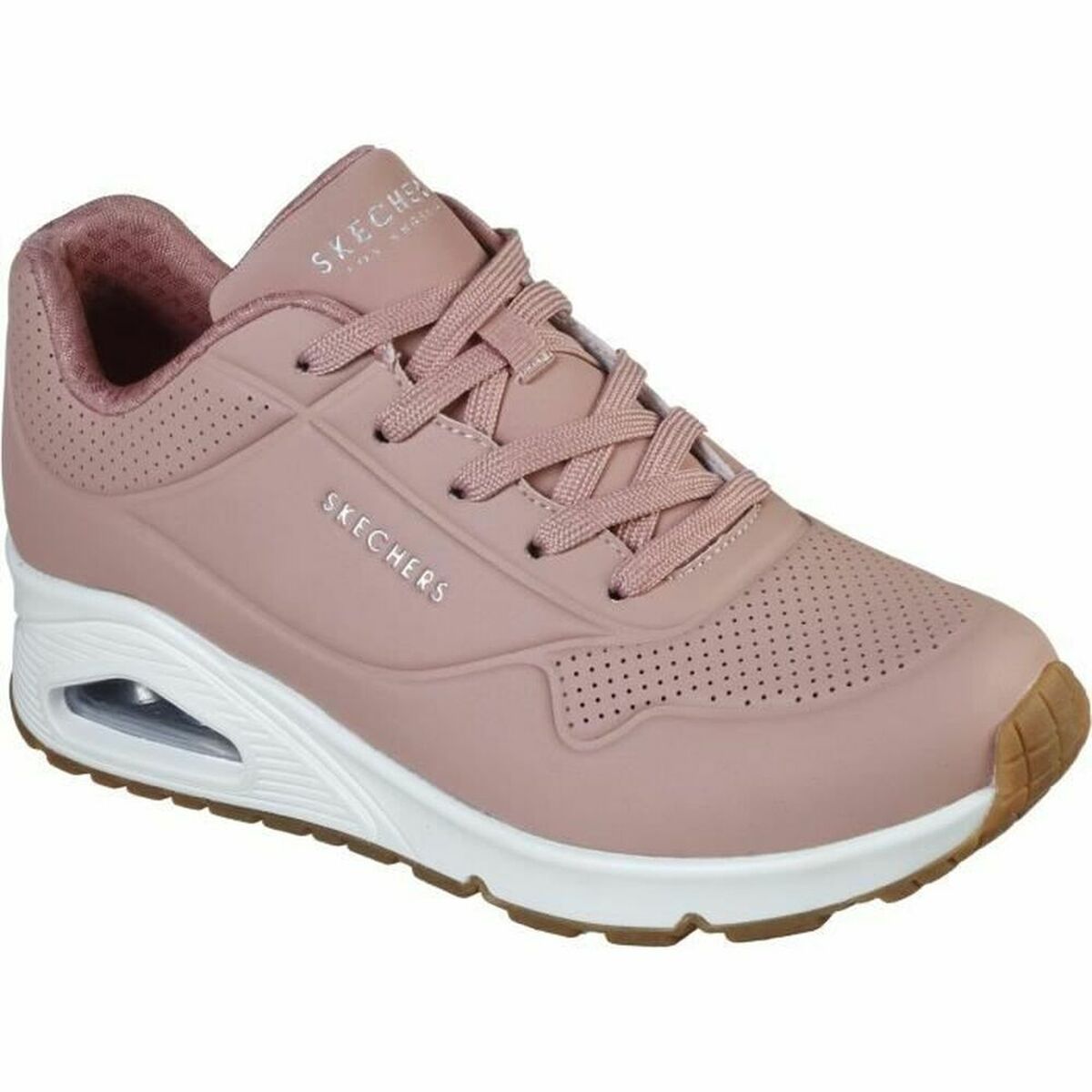Skechers Stand On Air Women's Sports Sneakers Pink Salmon-4