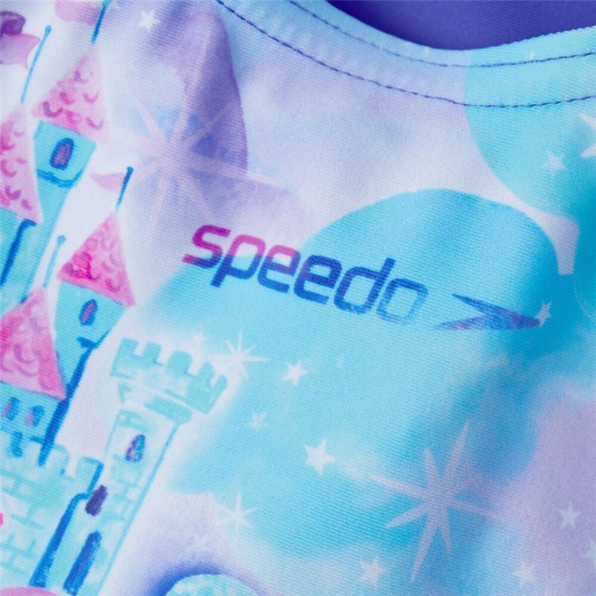 Купальник для девочек Speedo Digital Placement Синий-2
