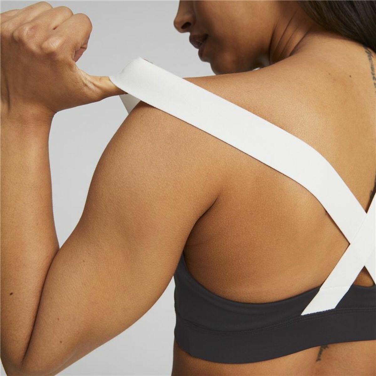 Спортивный бюстгальтер Puma Чёрный Белый Разноцветный-2