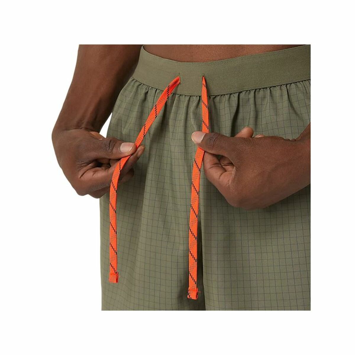 Asics Fujitrail Logo Sports Men's Shorts Olive Oil-6