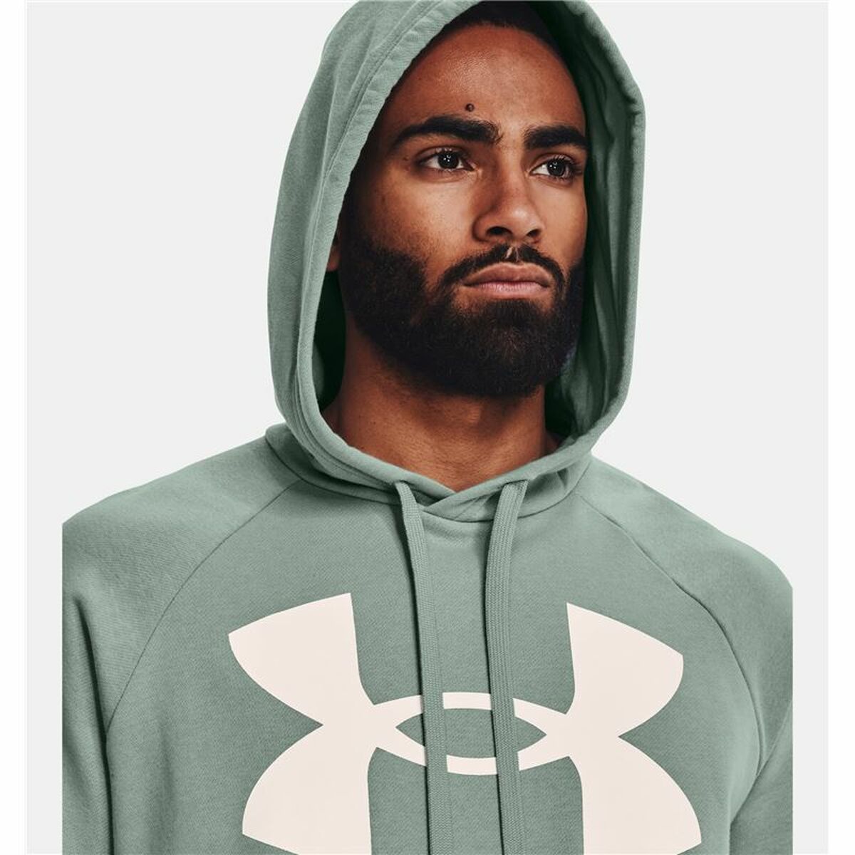 Men's Hoodie Under Armour Rival Big Logo Green-2