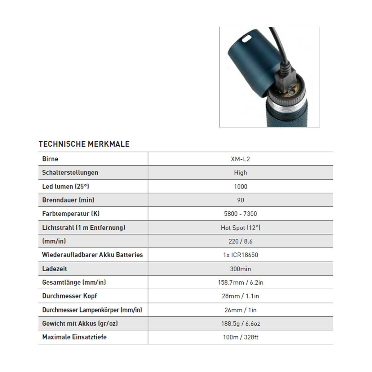 Фонарь Mares  Eos Beam Синий Темно-синий-3