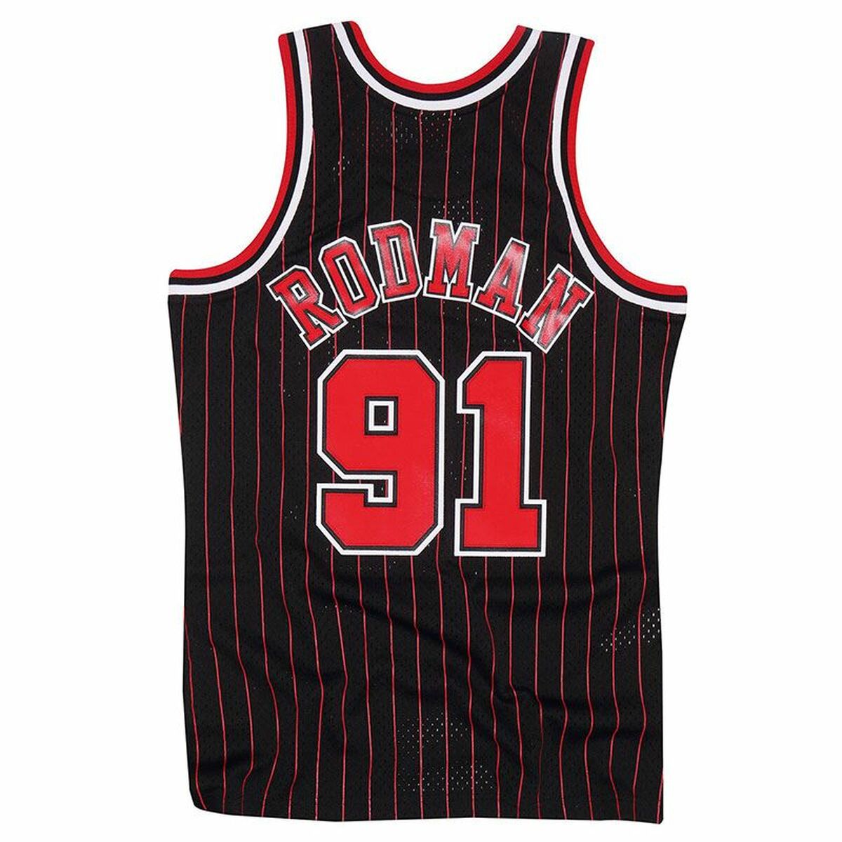 Баскетбольная футболка Mitchell & Ness Chicago Bulls Dennis Rodman Чёрный-2