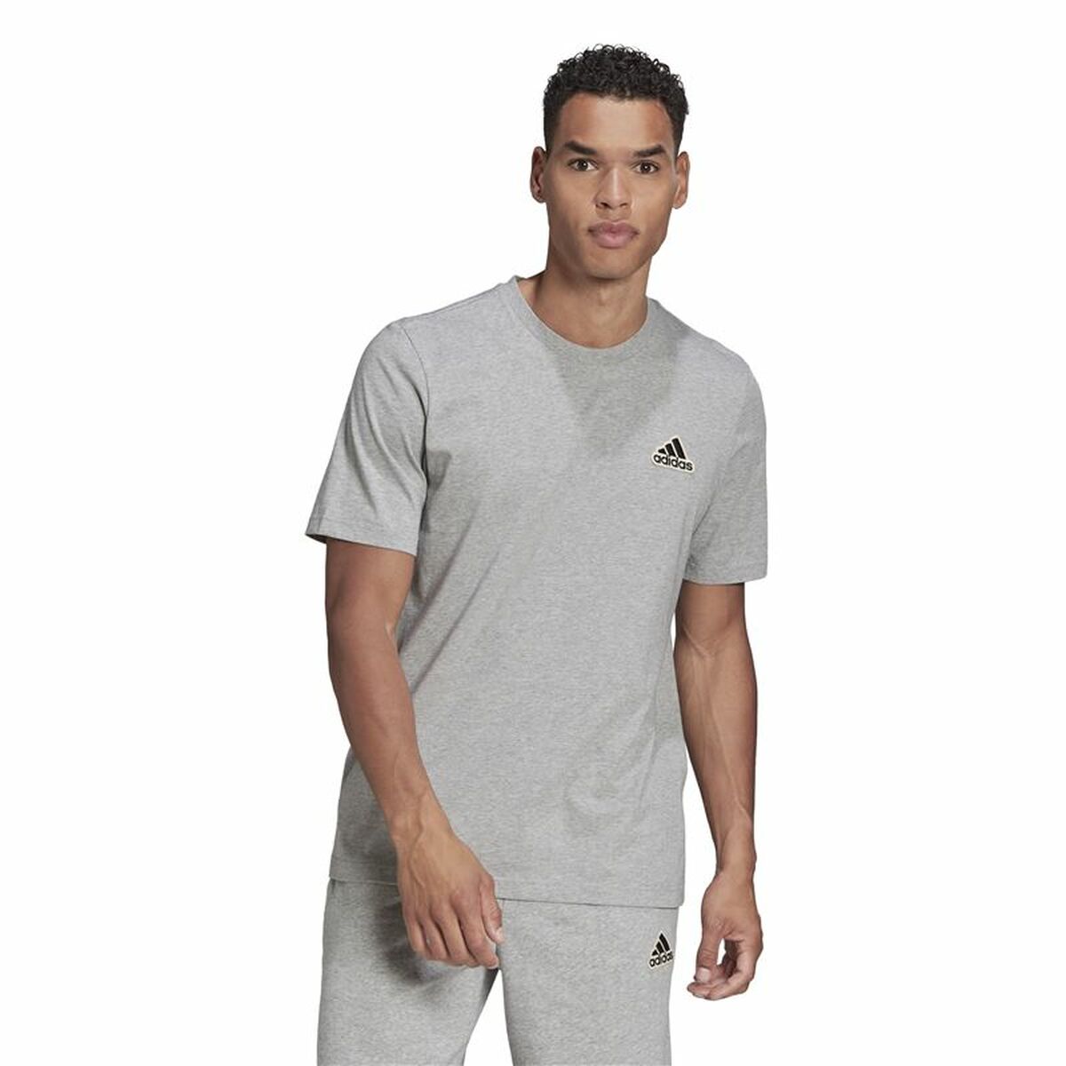 Футболка с коротким рукавом мужская Adidas Essentials Feelcomfy Серый-6