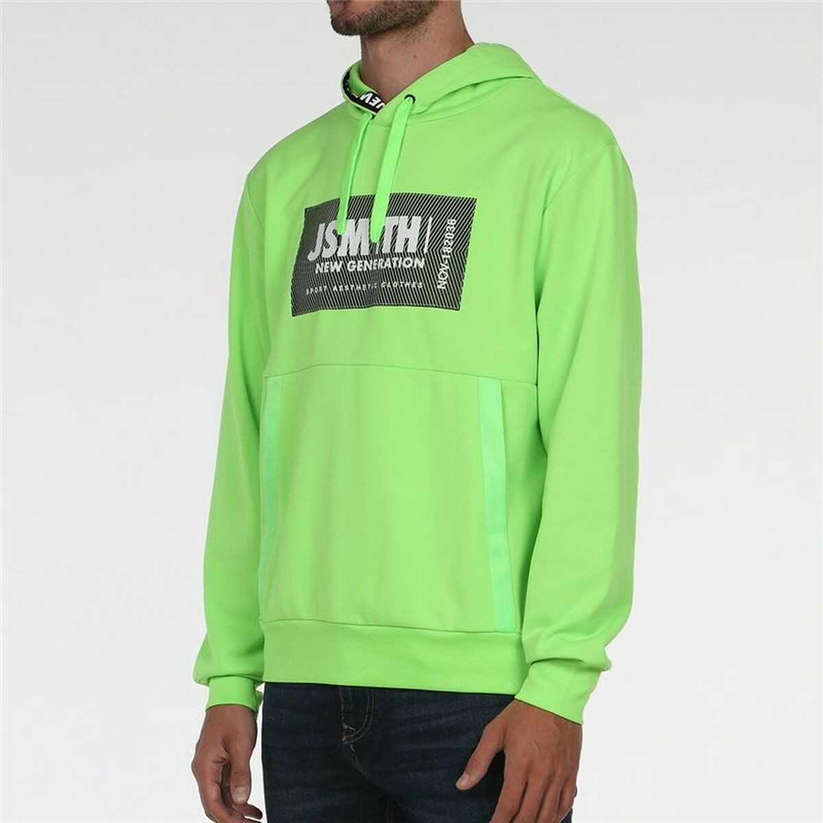 John Smith Siete verde Men's Hoodie Lime Green-3