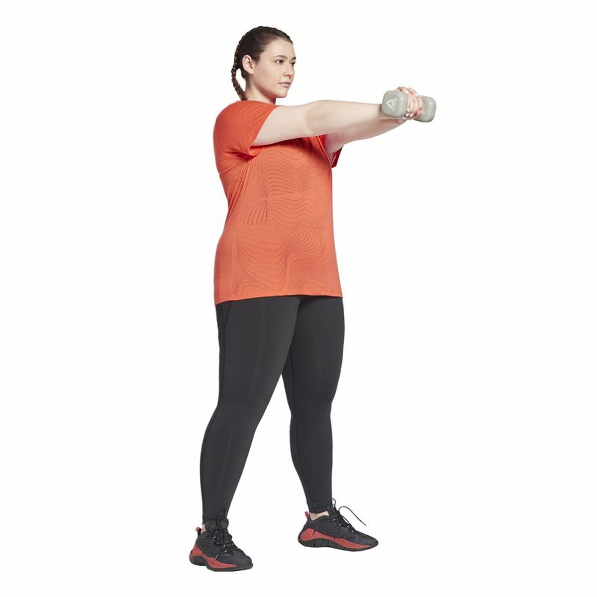 Kadın Reebok Tükenmişlik Kısa Kollu Tişört Turuncu-3