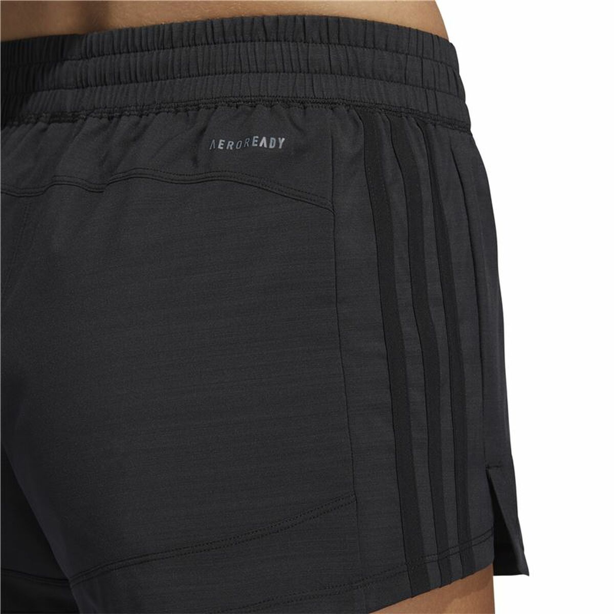 Adidas Pacer 3 Stripes Women's Sports Shorts Black-2
