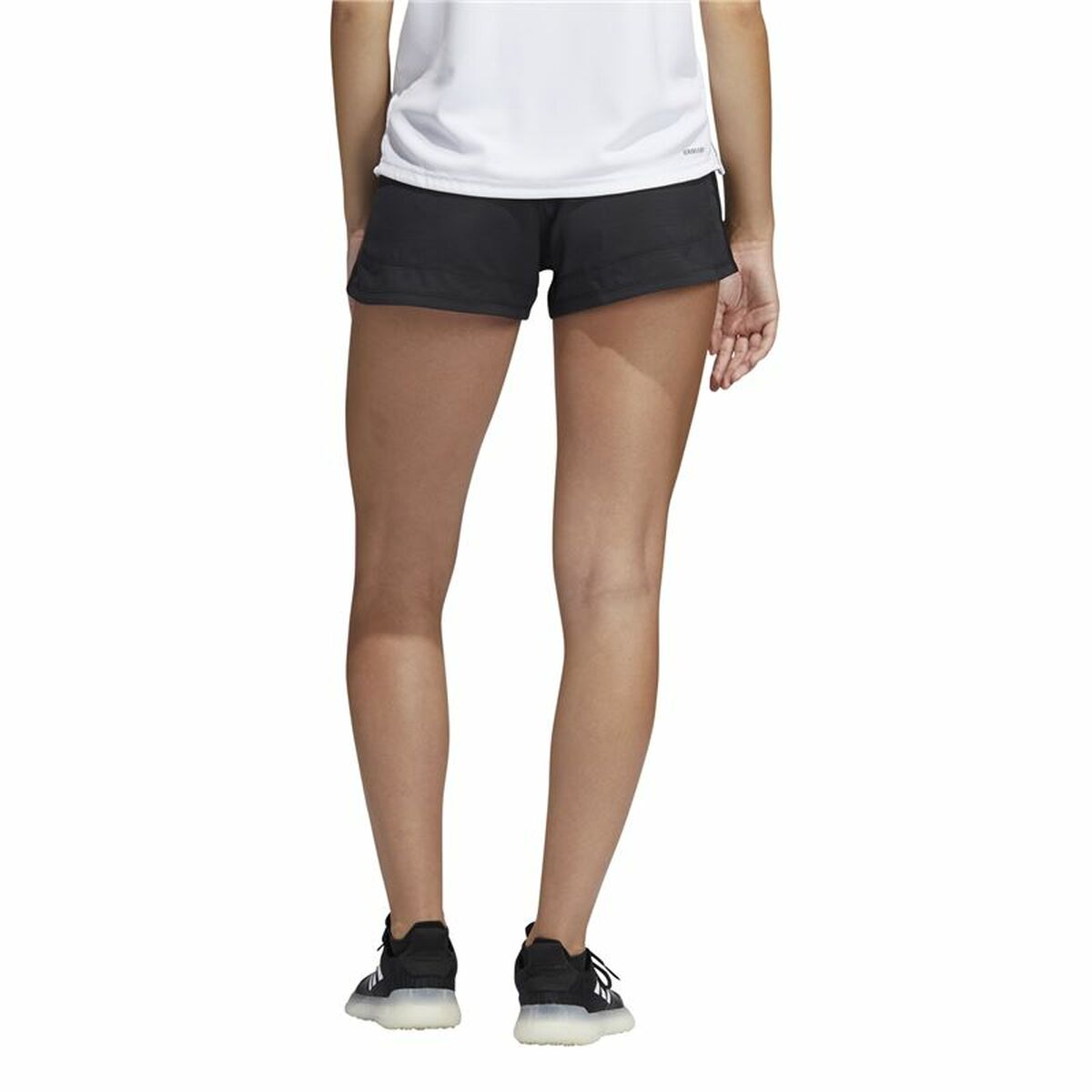 Adidas Pacer 3 Stripes Women's Sports Shorts Black-5