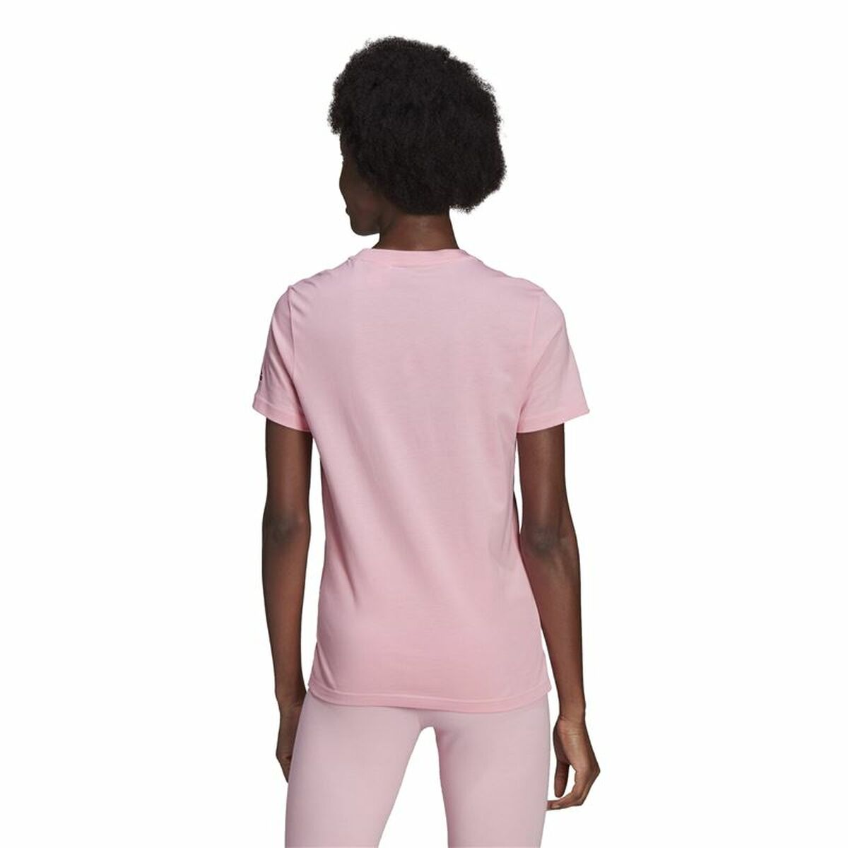 Kadın Adidas Loungewear Essentials İnce Logo T-Shirt Pembe-5