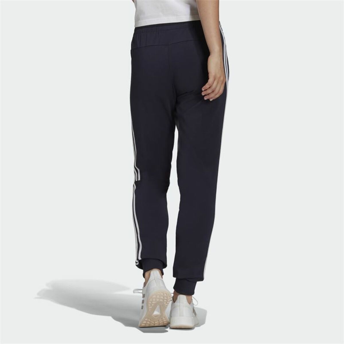 Adidas Essentials 3 Stripes Adult Sweatpants Woman Blue-3