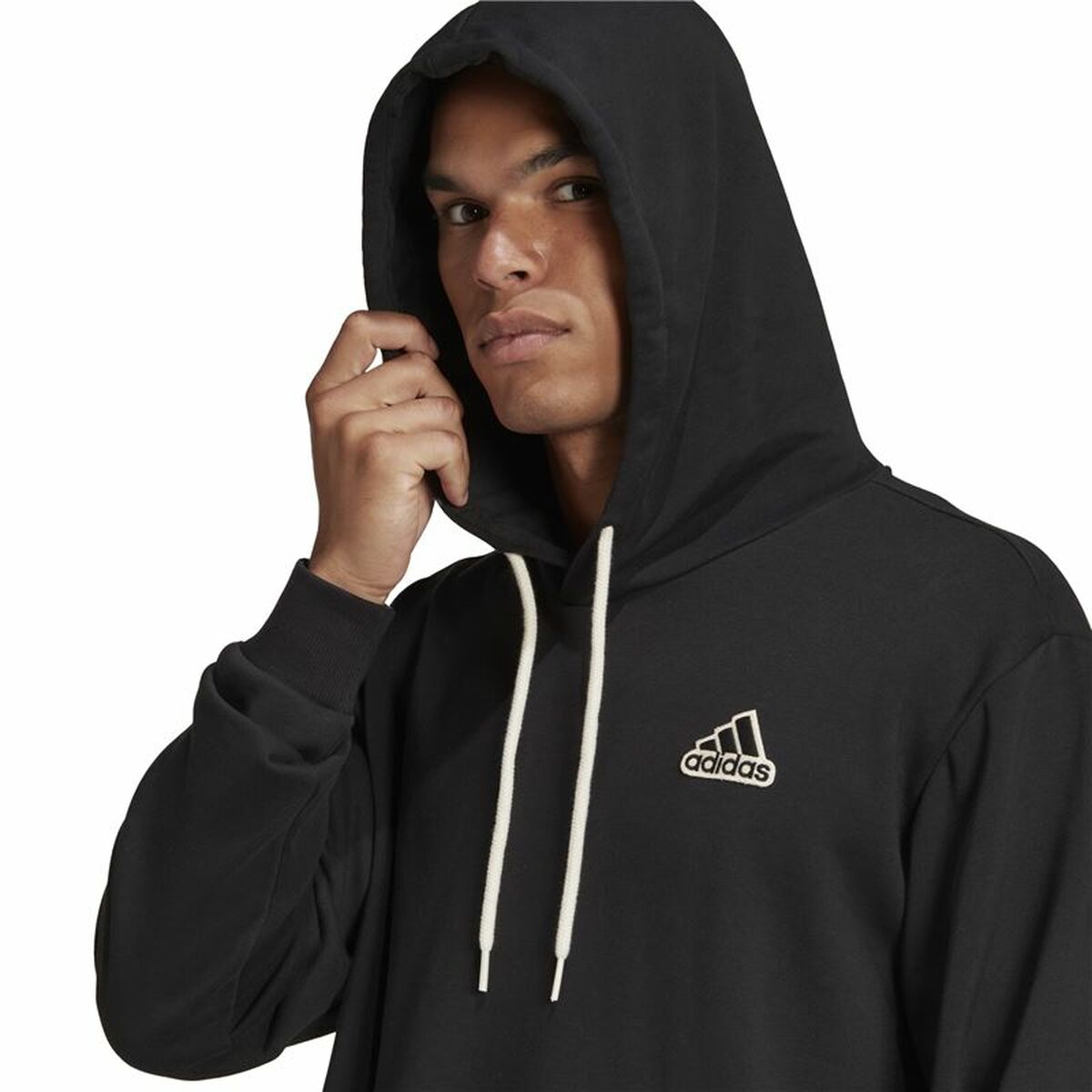 Men's Adidas Essentials Feelcomfy Hoodie Black-3
