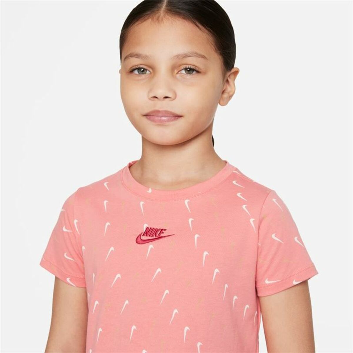 Nike Spor Giyim Çocuklar Kısa Kollu T-Shirt Somon-3