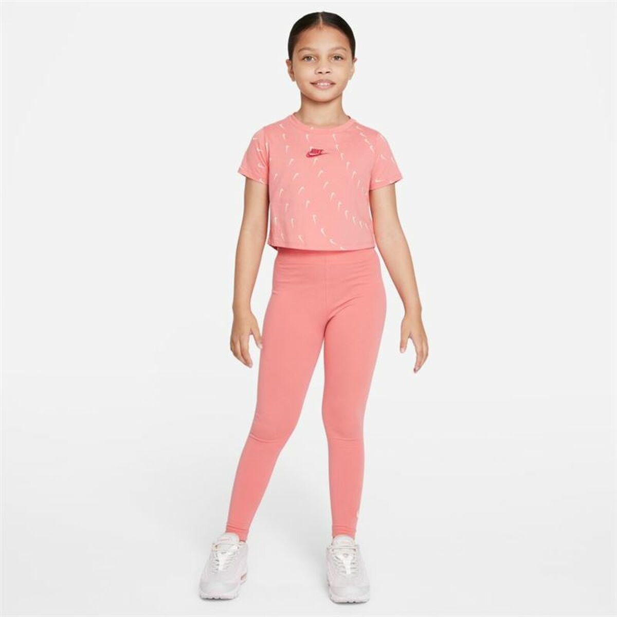 Nike Spor Giyim Çocuklar Kısa Kollu T-Shirt Somon-4