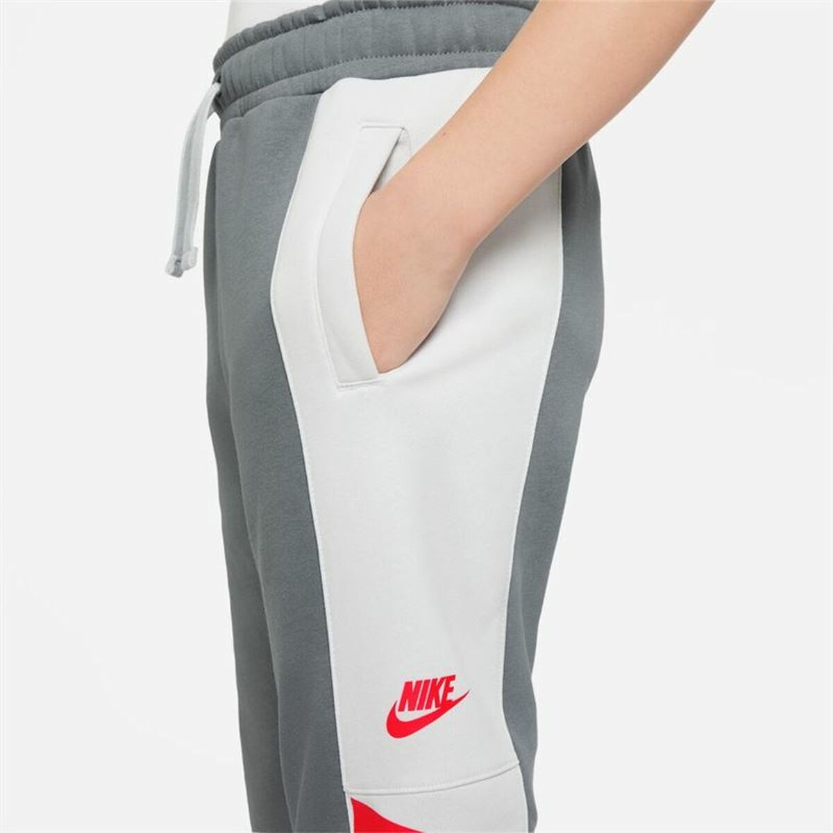 Nike Sportswear Kids Sweatpants White Dark Gray-2