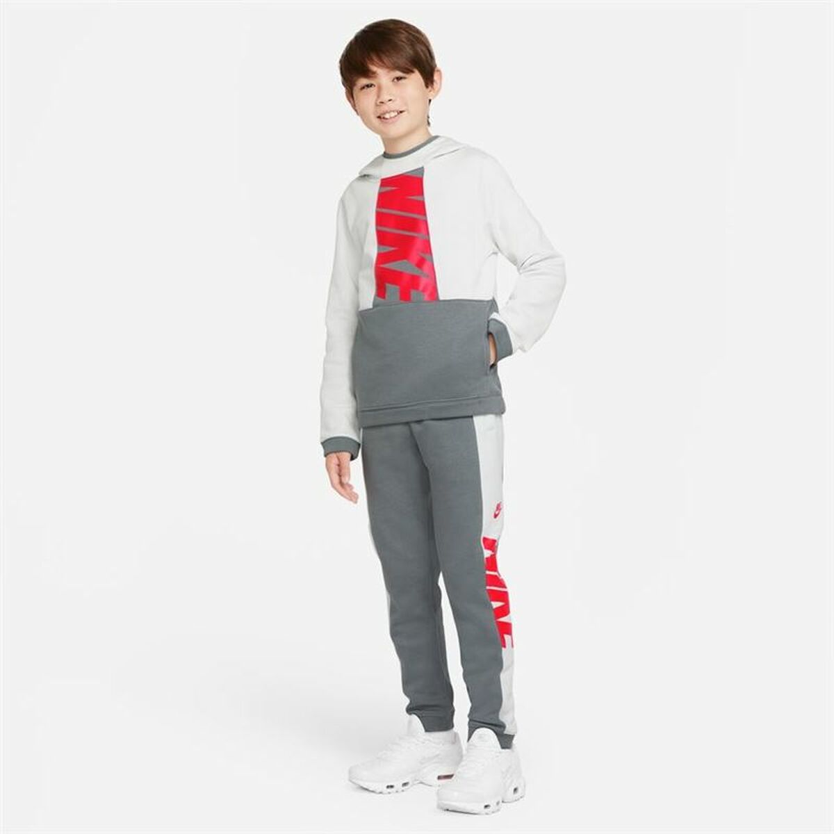 Nike Sportswear Kids Sweatpants White Dark Gray-6