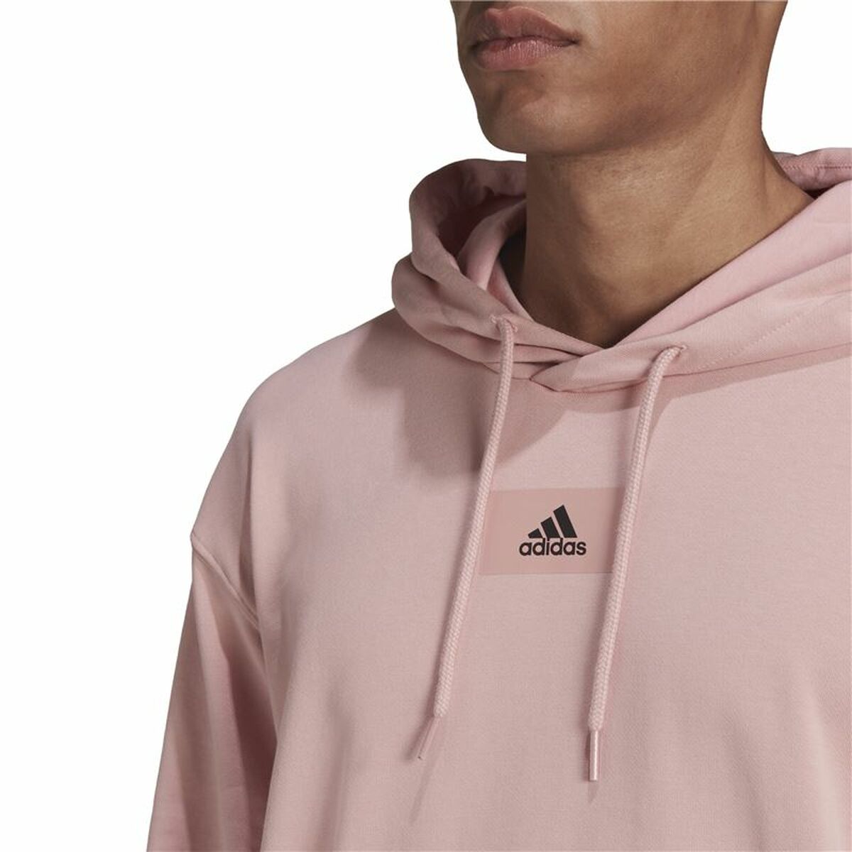 Men's Adidas Essentials Hoodie Pink-3