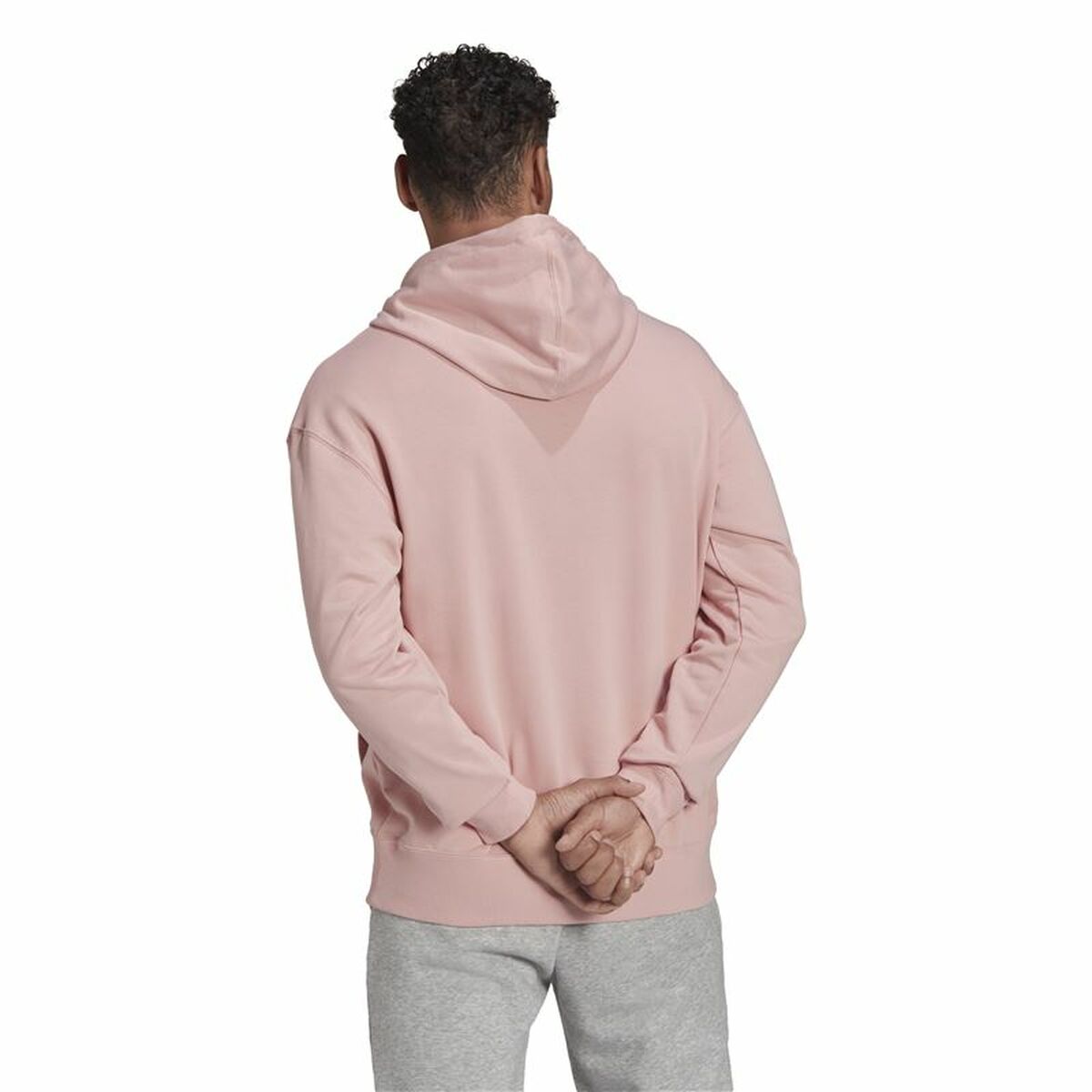 Men's Adidas Essentials Hoodie Pink-5