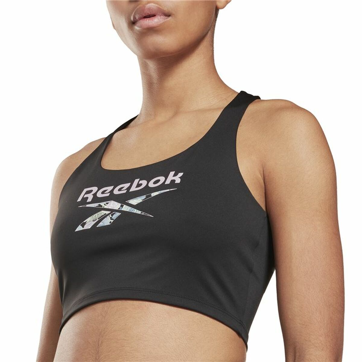 Спортивный бюстгальтер Reebok Yoga Floral Чёрный-5