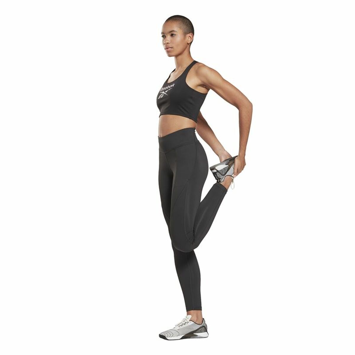 Спортивный бюстгальтер Reebok Yoga Floral Чёрный-6