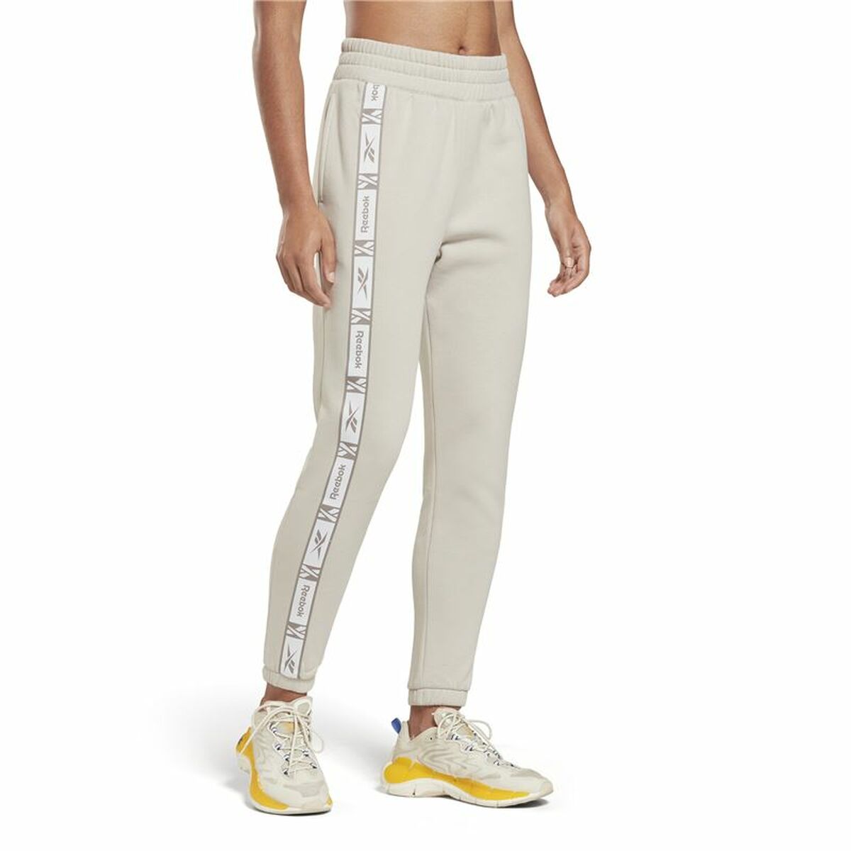 Reebok Tape Pack Adult Sweatpants White Woman-4