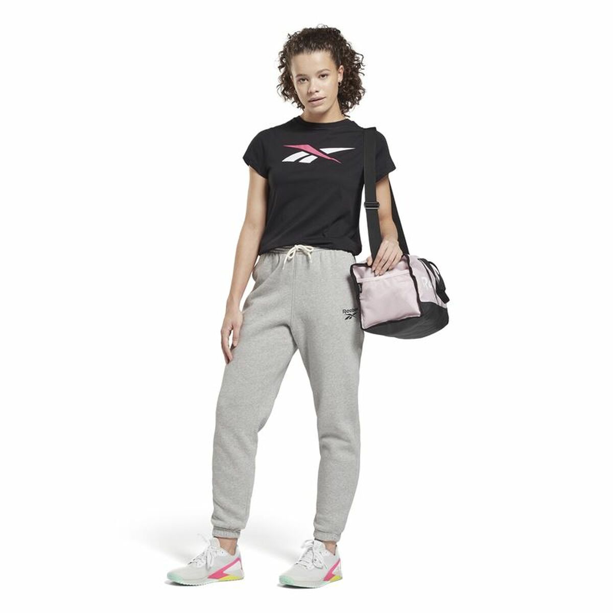 Футболка с коротким рукавом женская Reebok Vector Чёрный-4