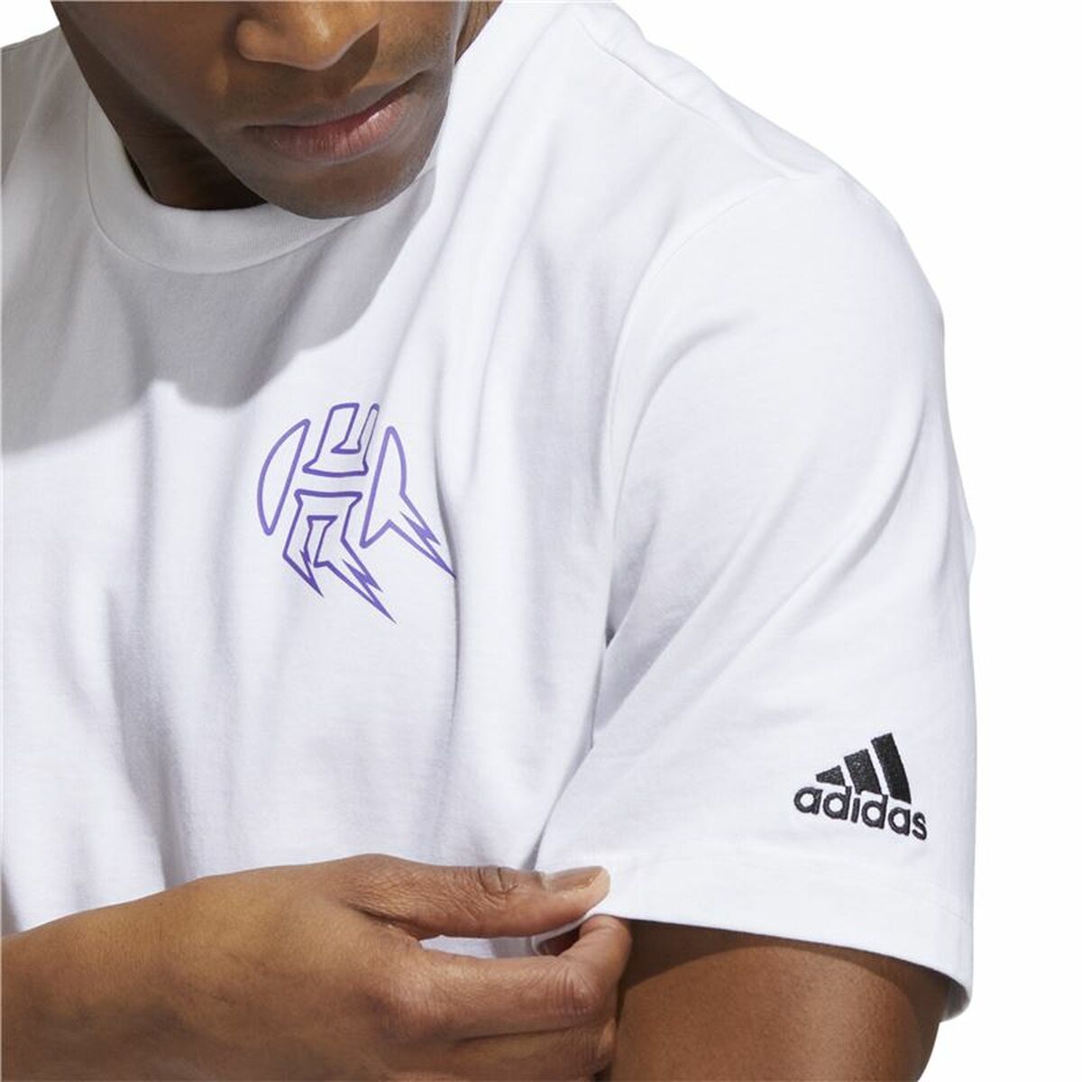 Футболка с коротким рукавом мужская Adidas Avatar James Harden Graphic Белый-3
