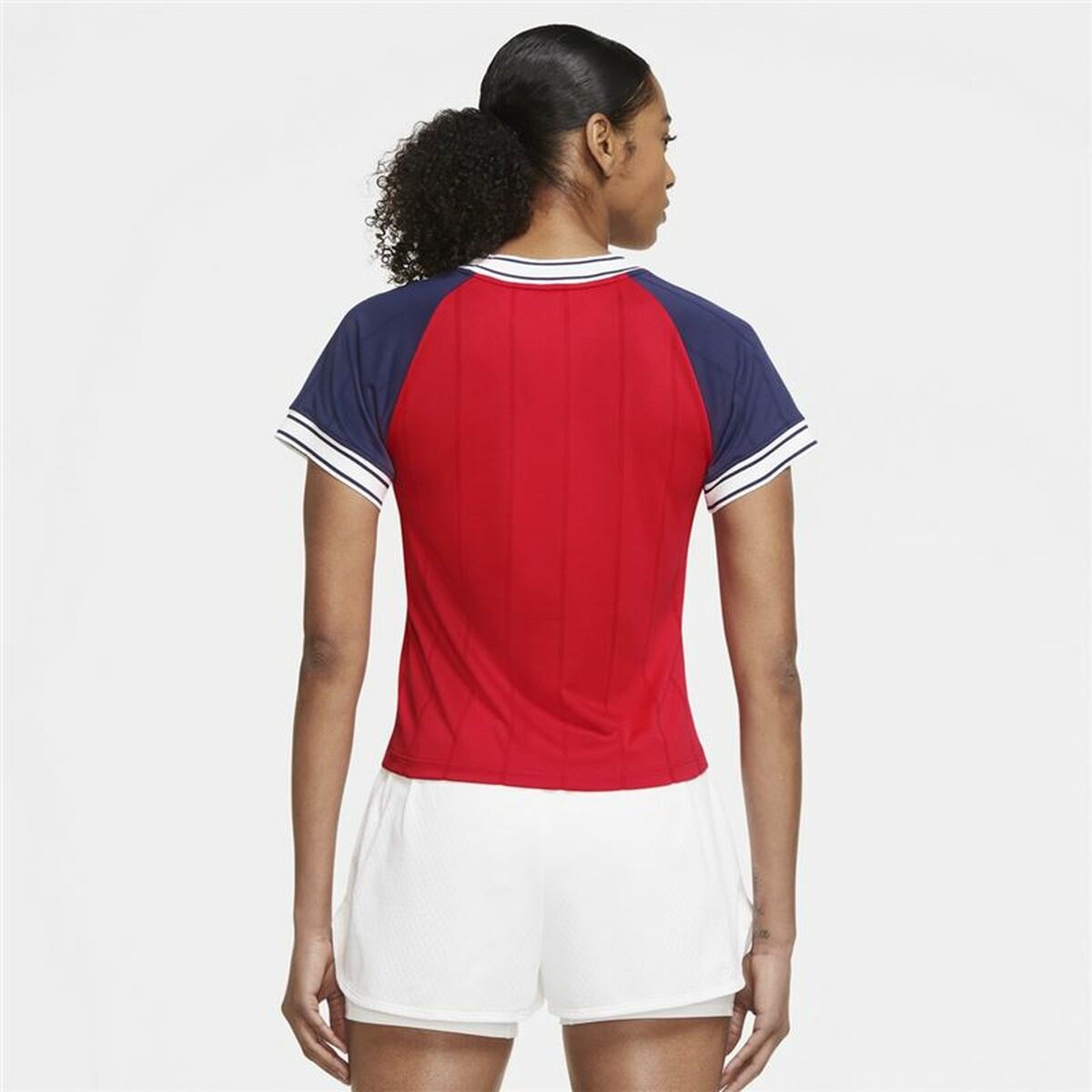 Футболка с коротким рукавом женская Nike теннис Синий Красный-3